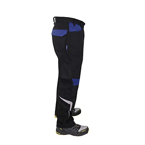 Goodyear Workwear GYPNT010 - Pantalones de trabajo para hombre, con bolsillos y bolsillos, color negro/azul real, talla 42 Long