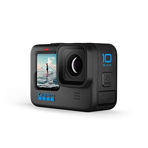 GoPro HERO10 Black - Cámara de acción a Prueba de Agua con LCD Frontal y Pantallas traseras táctiles, Video 5.3K60 Ultra HD, Fotos de 23MP, transmisión en Vivo de 1080p, cámara Web, estabilización
