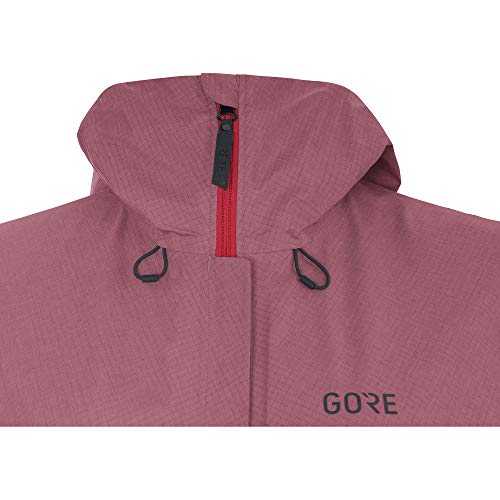 GORE WEAR H5 Chaqueta con capucha para mujer GORE-TEX Active, Talla: 40, Color: Burdeos/rosa