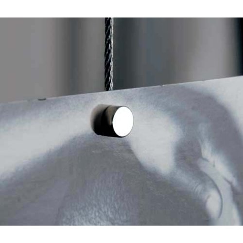 HAB & GUT -MC001- Cuerda de acero vertical para colgar fotos, 200 cm, 12 imanes de neodimio