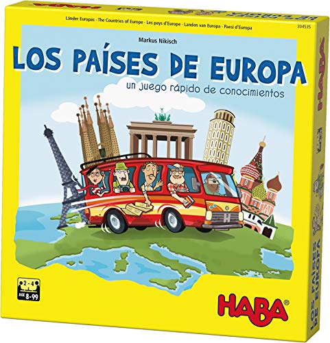 HABA- Juego de Mesa, Los Países de Europa, Multicolor (Habermass H304535)