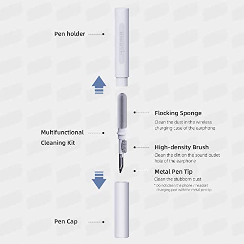 Hagibis - Bolígrafo limpiador para Airpods Pro, kit de limpieza multifunción, cepillo suave para estuche de auriculares Bluetooth, herramientas de limpieza para Lego y auriculares Huawei, Samsung