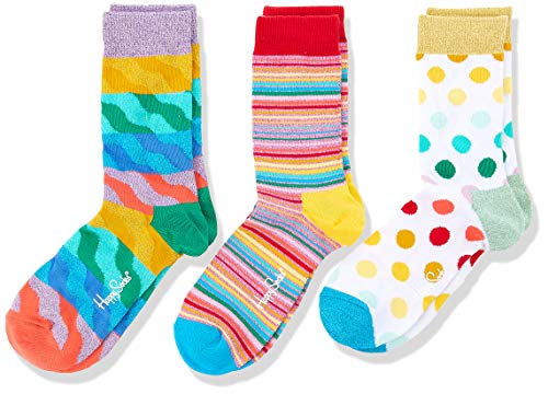 Happy Socks Kids Pride Gift Box Calcetines, Multicolor (Multicolour 100), 1-2 años (Talla del Fabricante: 12-24M) (Pack de 3) para Bebés
