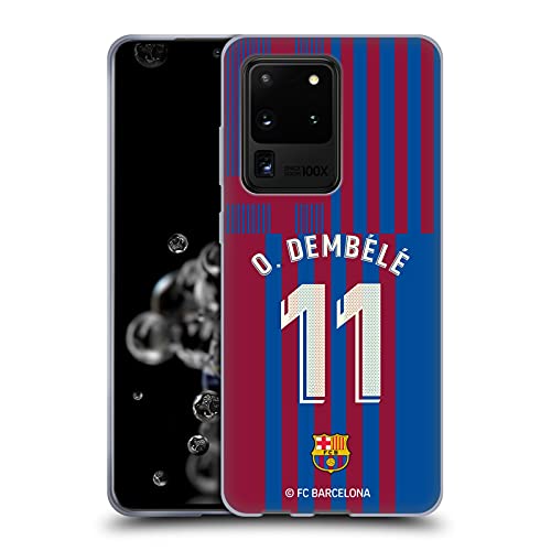 Head Case Designs Licenciado Oficialmente FC Barcelona Ousmane Dembélé 2021/22 Players Home Kit Group 1 Carcasa de Gel de Silicona Compatible con Samsung Galaxy S20 Ultra 5G