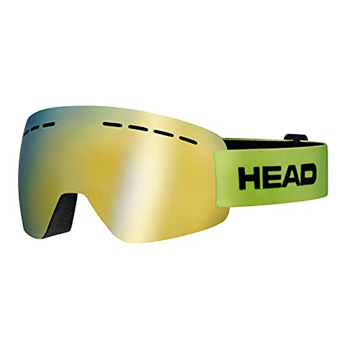 Head SOLAR FMR - Gafas de esquí y snowboard para adultos, unisex, color lima