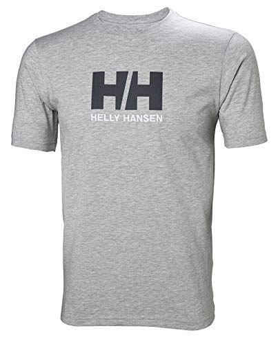 Helly Hansen HH Logo Camiseta Manga Corta, Hombre, Gris Melange, M