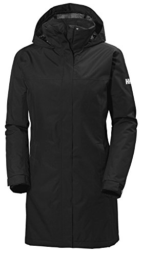 Helly Hansen W Aden Insulated Coat Rain Jacket, Mujer, Negro, XS