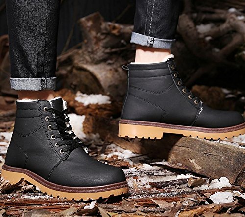 Herramientas más gruesas de invierno para ayudar a calentar botas con botas antideslizantes, negro, 44