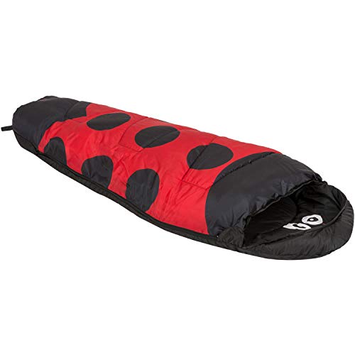 Highlander Kids Creature Sleeping Bag - Bolsos junior estilo momia para acampar en verano o fiestas de pijamas (Rojo)