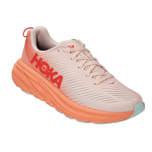 HOKA W 1119396 Rincon 3, Zapatillas de Running para Mujer, Coral (Silver Peony/Cantaloupe), EU 38