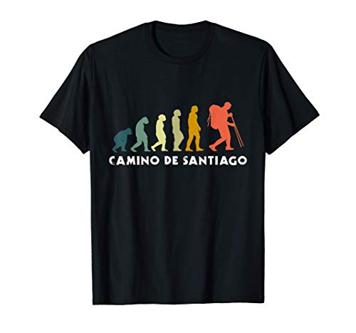 Hombre Evolución del peregrino - Camino de Santiago Regalo Camiseta
