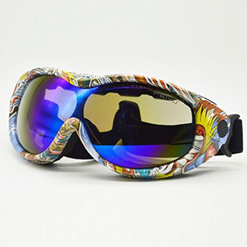 HOUJIA Ski Goggles Gafas de Esquí,2-Pack Gafas de Esquiar para Mujer Hombre,Niños,Juventud Chicos y Chicas,con Protección Resistentes al Viento,Lentes Anti-Reflejo y Aislamiento