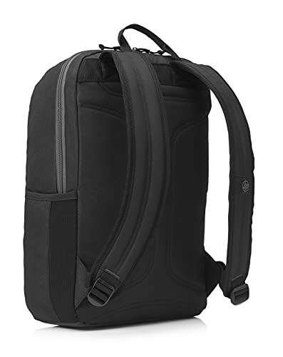 HP Commuter - Mochila para portátiles y notebooks de 15,6" (39,62 cm, unisex, bolsillos con cremallera, resistente al agua), Negro