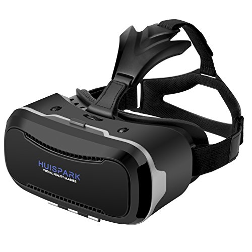 Huispark Auriculares VR, Gafas de Realidad Virtual en 3D, Para Android y iPhone 4.7 "-6.0" Pulgadas Smart Phone(Negro-VR-203)