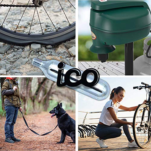 ICO 10uds 16g Cartuchos De CO2 Roscados Para Usar Con Inflador De CO2, Para Accesorios Para Bicicletas Y Bomba De Bicicleta Portátil Para Bicicleta De Montaña Y De Carretera