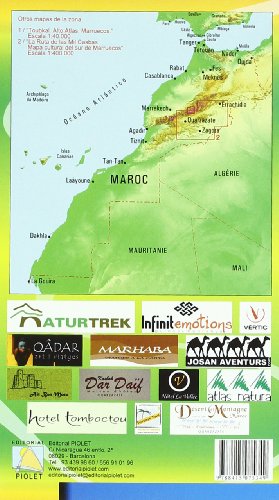 Ighil Mgoun, Alto Atlas, Marruecos. Escala 1:60.000. Mapa excursionista. Editorial Piolet.