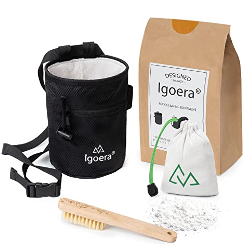 Igoera Premium Cepillo Boulder | Cepillo de Escalada Hecho de Madera de Cerezo para Limpiar Las sujeciones, Las Barras y los Orificios para los Dedos