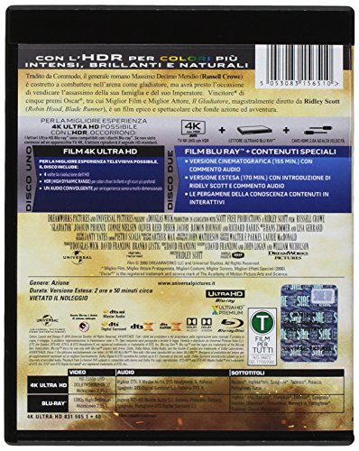 Il Gladiatore (4K Ultra HD + Blu-Ray) [Italia] [Blu-ray]