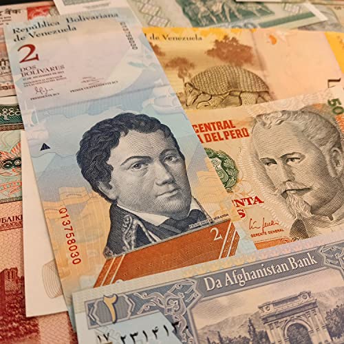 IMPACTO COLECCIONABLES Billetes del Mundo - 100 Auténticos Billetes Diferentes, provenientes de más de 30 Países - Incluyen Certificado de Autenticidad