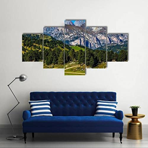 Impresión de lienzo Pintura de arte de pared para decoración del hogar Pinturas de paneles ruta en lienzo de dolomitas italianas Obra de arte moderna estirada enmarcada