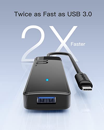 Inateck USB 3.2 Gen 2 Speed, Hub USB C a USB con 4 Puertos USB A, HB2025