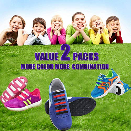 INMAKER Cordones elásticos para zapatos para niños y adultos