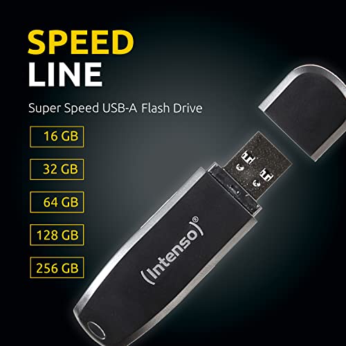 Intenso Speed Line - Memoria USB de 64 GB, Color Negro