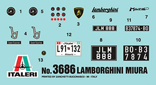 Italeri 3686 – 1: 24 Lamborghini Miura Vehículo