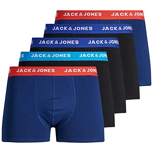 JACK & JONES JacLee Trunks 5 Pack Calzoncillos Boxer Hombre, Azul (Estate Blue), XL (Pack de 5)
