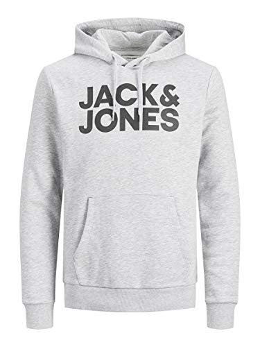 Jack & Jones Jjecorp Logo Noos Capucha, Gris (Light Grey Mixed 054), XX-Large para Hombre