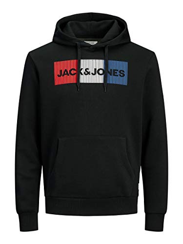 Jack & Jones Jjecorp Logo Sweat Hood Noos Sudadera con Capucha, Negro (Black 3), XL para Hombre
