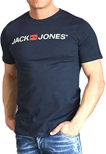 Jack & Jones Jjecorp Logo tee SS Crew Neck Noos Camiseta, Azul (Navy), XL para Hombre