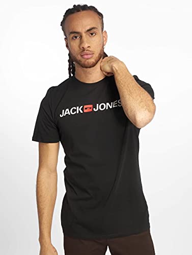 Jack & Jones Jjecorp Logo tee SS Crew Neck Noos Camiseta, Negro (Black), XL para Hombre