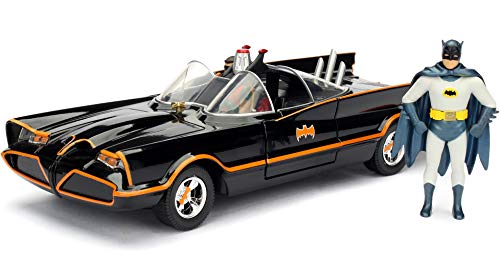 Jada- Batman Vehiculo Clasico Batmovil w/Batman & Robin, Multicolor (98259)