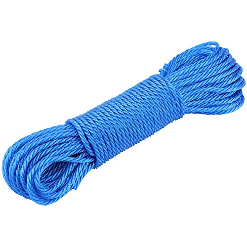 Jadeshay Cuerda de Nylon - 20m Líneas de Cuerda para Tender la Ropa al Aire Libre Reemplazo de jardín clasificado para Acampar al Aire Libre, 4 Colores(Azul)