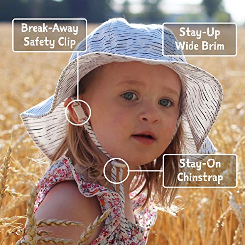 Jan & Jul Baby Boy Cotton Sun Hat 50 UPF, Adjustable Good Fit, Stay-on Tie (S: 0-6m, Dino)