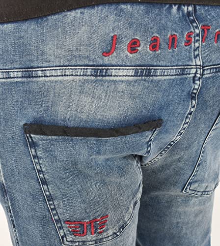 Jeanstrack Turia Jeans Pantalón de Escalada, Hombre, Jean Snow, S