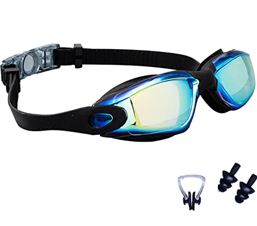 JINPXI 2022 Newest Gafas de Natación Hombre Antiniebla,Gafas para Nadar Protección UV,Gran Angulo de Visión, Lentes HD Silicona Ajustables,Gafas de Piscina para Mujer, Hombre, Adultos y Niños 13+