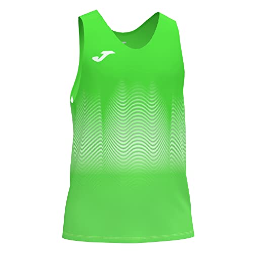 Joma Elite VII Camiseta Running sin Mangas, Hombre, Verde Fluor, M