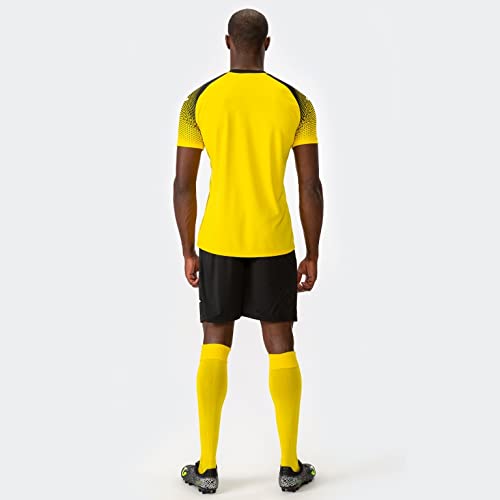 Joma Hispa Camisetas Equip. M/c, Hombres, Amarillo-Negro, XL