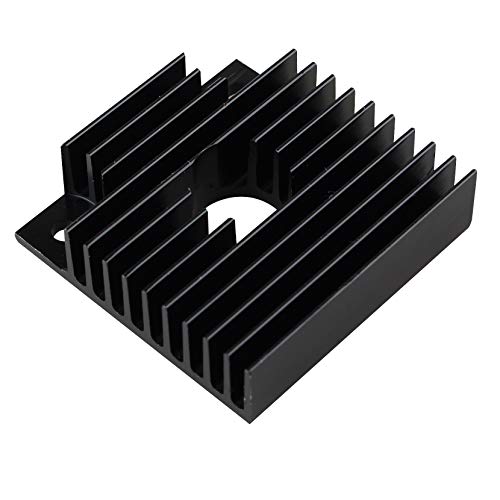 Jopto 4 accesorios de impresora 3D 40 mm disipador de calor de aluminio negro 40 x 40 x 11 mm para enfriar impresoras 3D Makerbot MK7/MK8, TEC1-12706 enfriador de peltier termoeléctrico