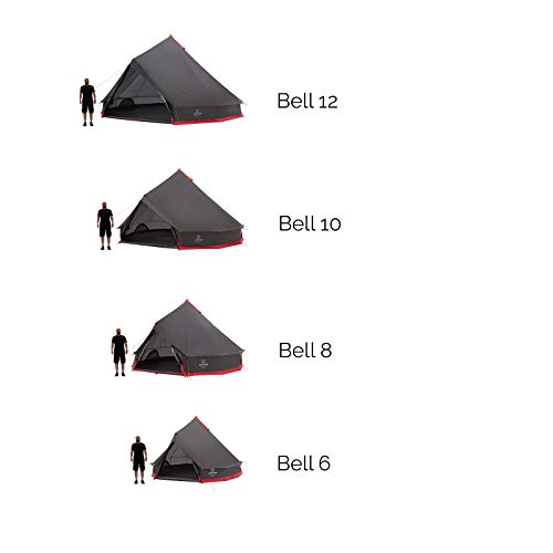 Justcamp Tipi Bell 6 tienda de campaña tipi, para familiar, 6 personas, piramide