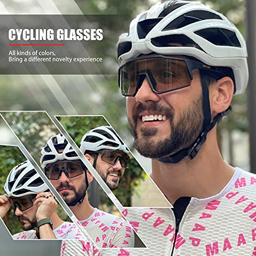 KAPVOE Gafas de Ciclismo Fotocromáticas con TR90 Gafas de Sol Deportivas Mujeres Hombres Running Transparente MTB Bicicleta Accesorios 04