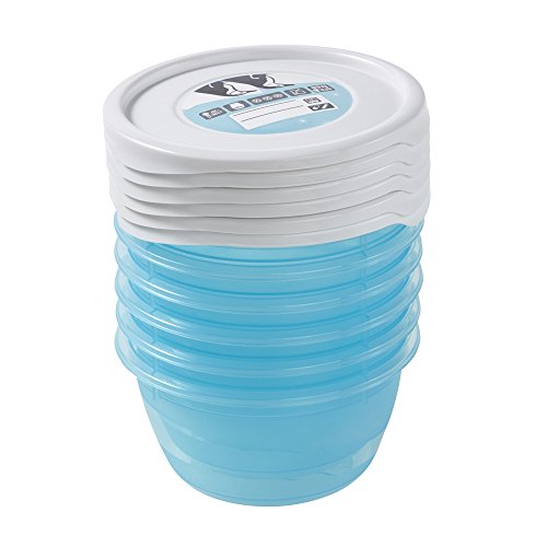 keeeper MIA Polar Botes para Alimentos, PP, Ice Blue (Transparente), 6X 200 ml, 6