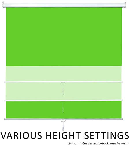 KHOMO GEAR Pantalla de Fondo Verde Croma Profesional Desplegable para Pared o Techo Tamaño L - 178 x 200 cm