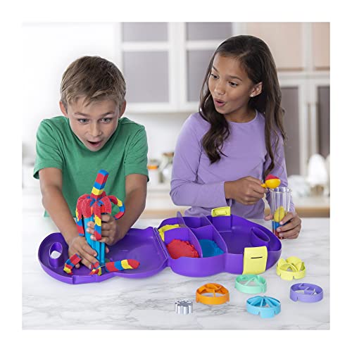 Kinetic Sand Sandwhirlz Playset con 3 Colores de Arena cinética (907 g) y más de 10 Herramientas, para niños de 3 años en adelante