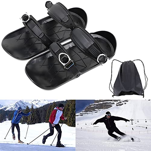 KOETRU Mini Ski Ski Skis Ajustables para Zapatos De Invierno Botas De Snowboard Winter Snowskates Adjuntar A Las Botas De Esquí