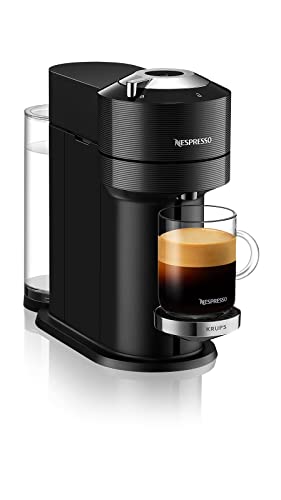 Krups Nespresso VERTUO Next XN910N - Cafetera de cápsulas, máquina café expreso Krups, café diferentes tamaños, 5 tamaños tazas, tecnología Centrifusion, calentamiento 30s, Wifi, Bluetooth, Negro Mate