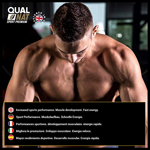 L-GLUTAMINA 360 Cápsulas| Suplementos para Ganar Masa Muscular| Aminoácido L-Glutamina | Aminoácido para el Entrenamiento con Pesas| QUALNAT