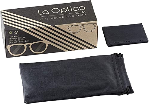 La Optica Gafas de Sol LO8 UV400 Deportivas da Hombre y Mujer, Mate Negro (Lentes: Gris polarizzato)